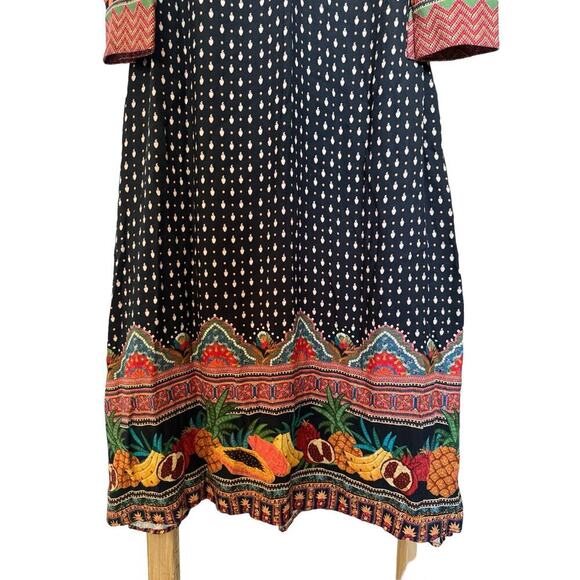 NWT Farm Rio Anthropologie Isobel Dress Tropical Long Sleeve Maxi Size XS - Picture 10 of 14